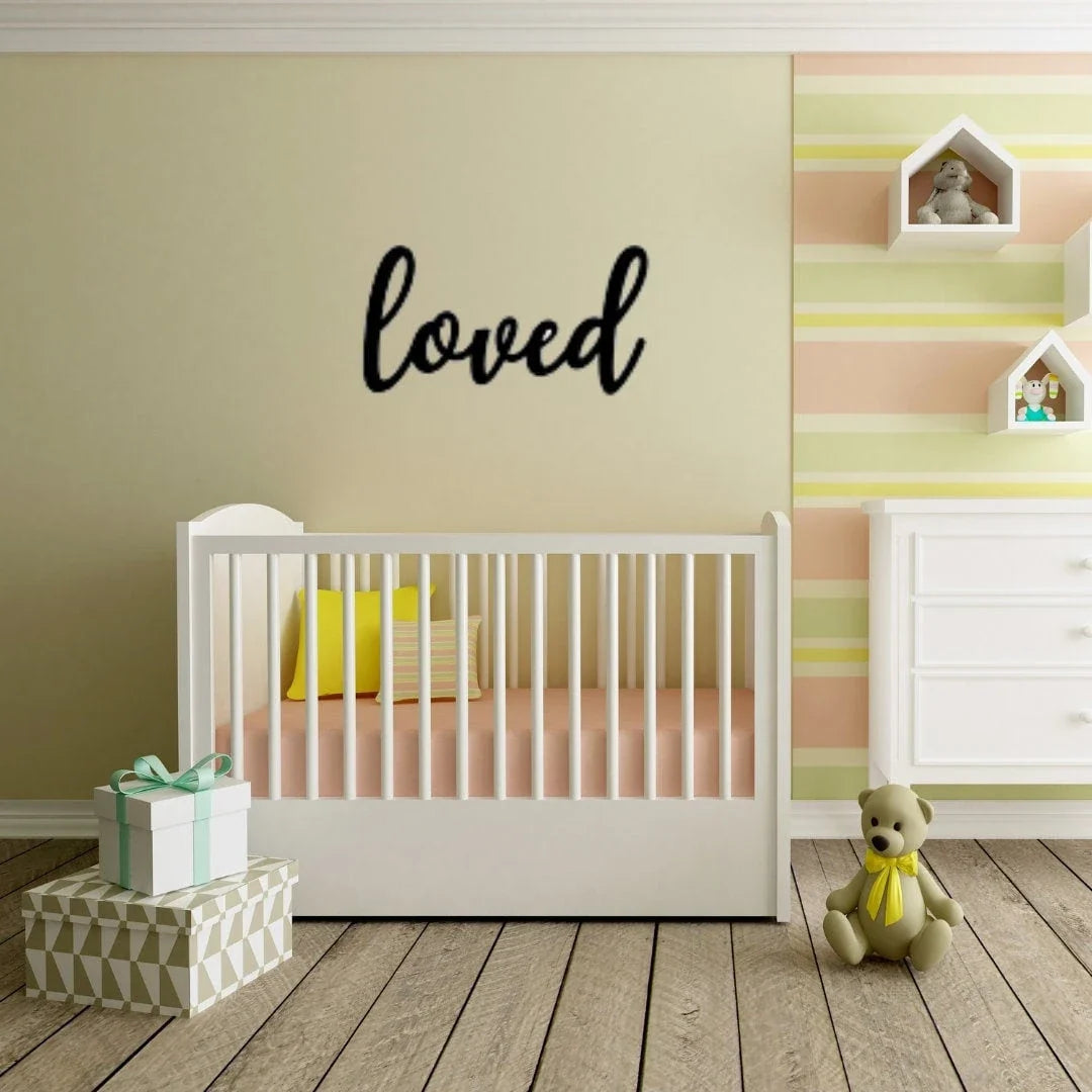 Loved Sign Cut Metal Sign Wall Decor Metal Sign Metal Art - 8 inches - metal sign