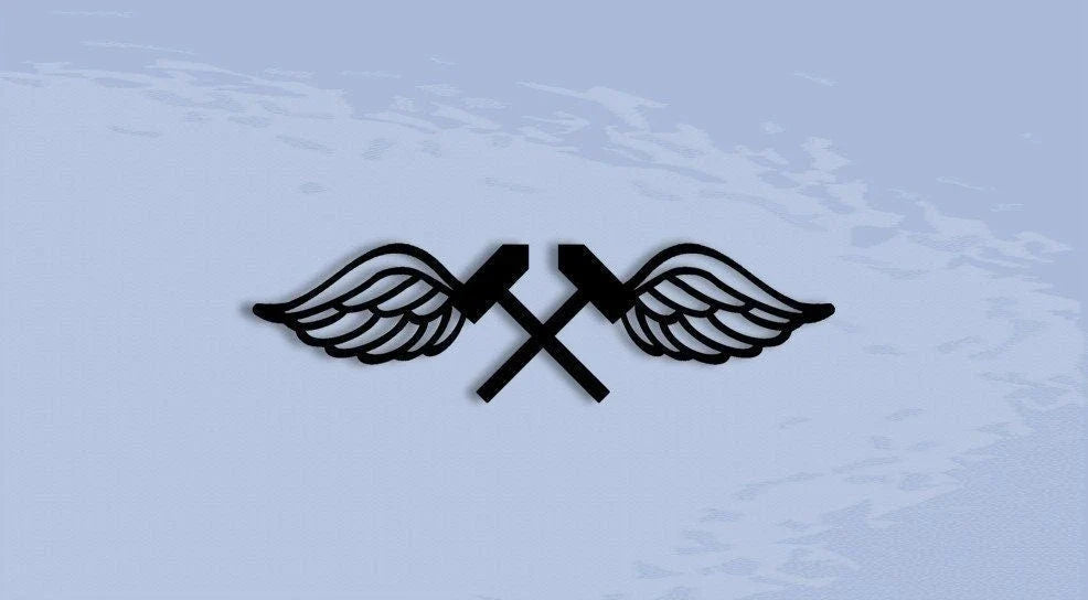 Aviation Structural Mechanic (am) Rate Silhouette Metal Sign Cut Metal Sign Wall Decor - 8 inches - metal sign