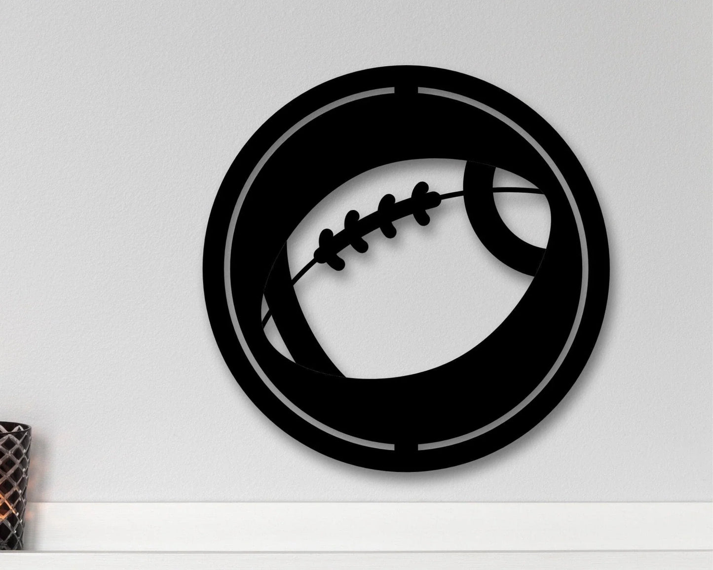 Metal Football Sign Metal Football Football Sign Birthday Present For Kid Football Sport Sign Gift For Him - 8 inches - metal sign