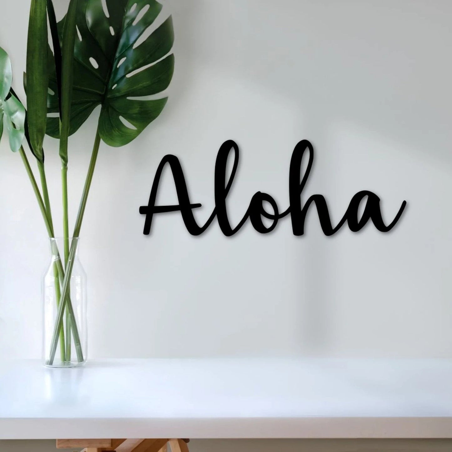 Aloha Metal Sign Wall Decor Entryway Sign Beach Art Hawaii Decor Metal Aloha Sign Hawaiian Gift Metal Word Art From Hawaii - 8 inches - metal sign
