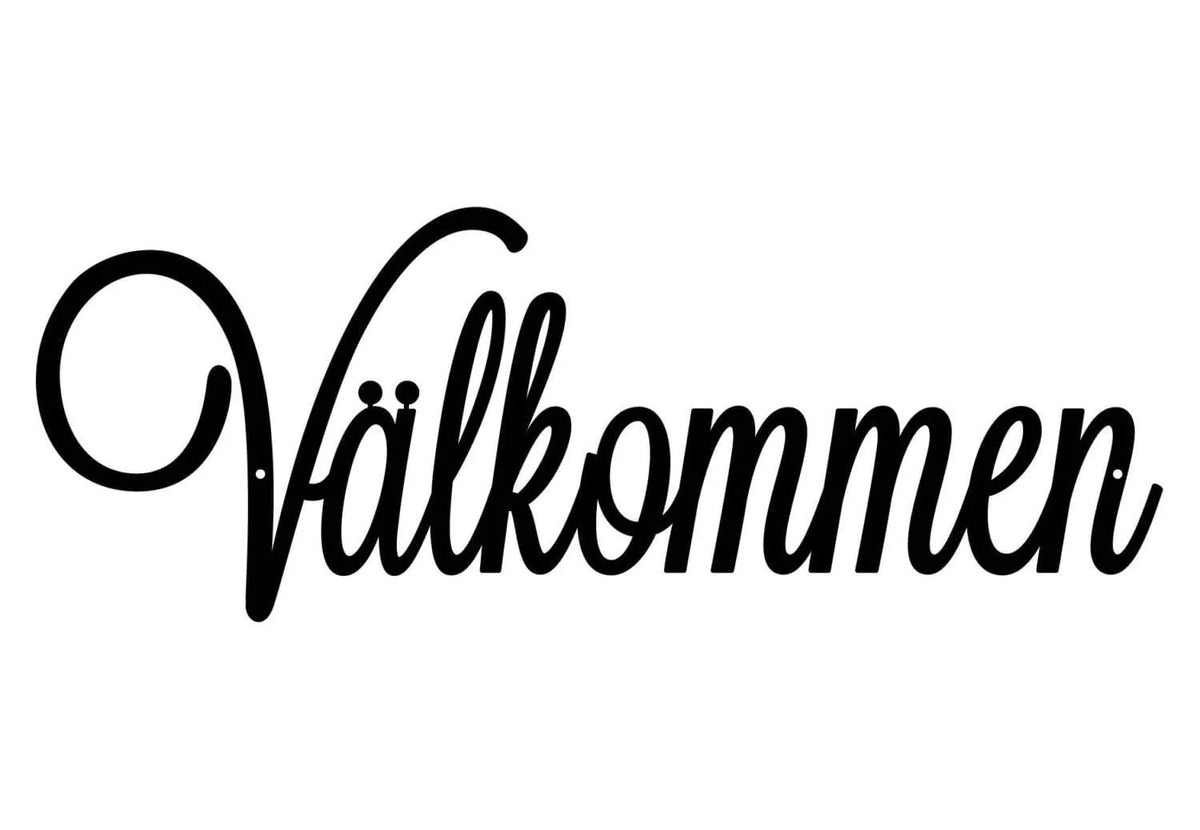 V u Welcome Metal Sign Swedish Welcome Scandinavian Sweden Welcome Sign Outdoor Sign Sign - 8 inches - metal sign