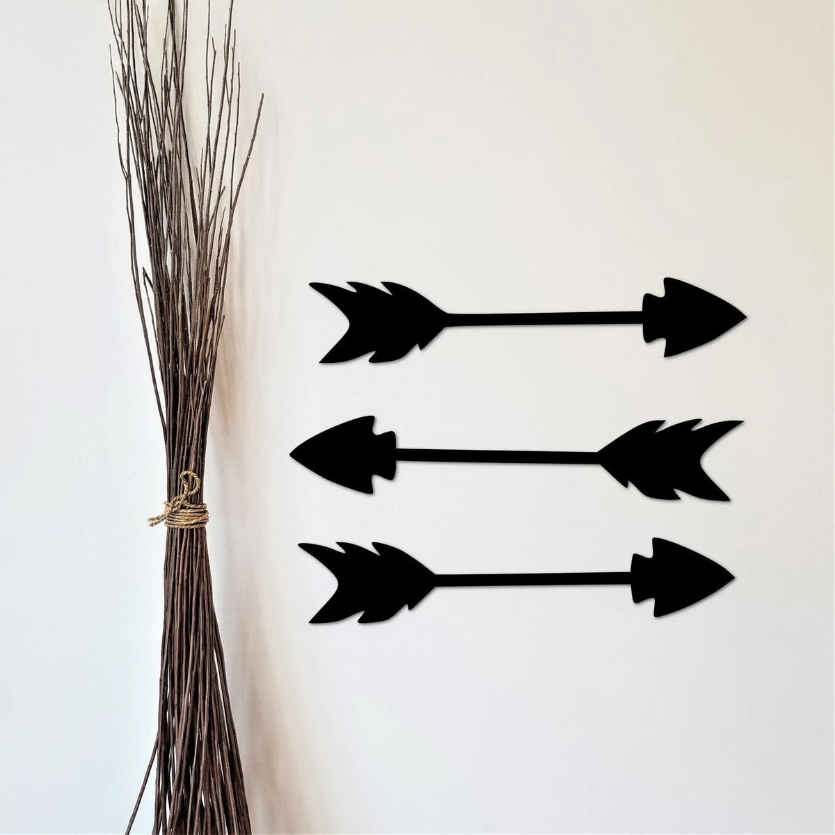 Metal Arrow Group Of 3 Arrows Arrows For Wall Bathroom Decor Bedroom Decor Single Arrows Wall Decorgallery Wall Decor - 8 inches - metal sign