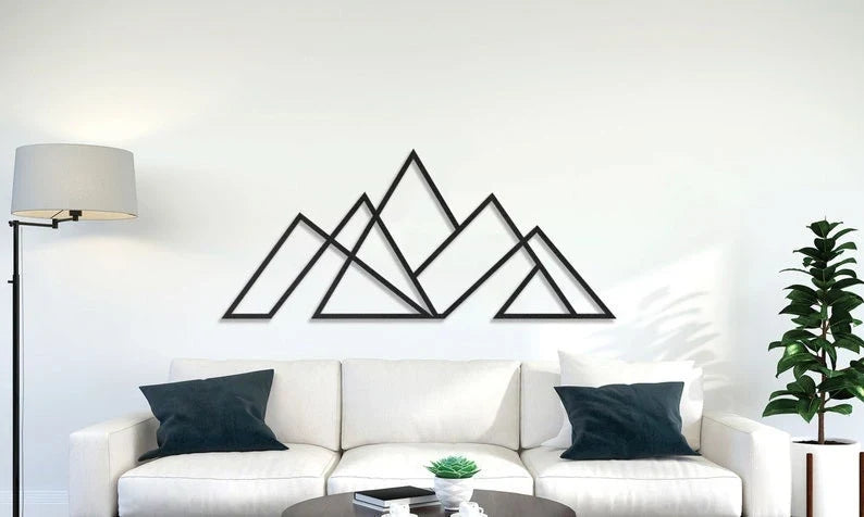 Mountain Wall Art Large Mountain Wall Art Mountain Nature Mountain Metal Decor Hill Metal Decor - 8 inches - metal sign