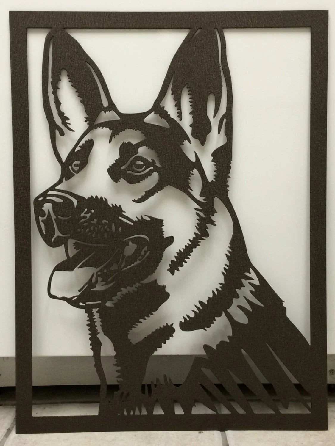 Large German Shepherd Or Australian Shepherd Head Plasma Cut Metal Sign Cut Metal Sign Wall Metal Sign - 8 inches - metal sign