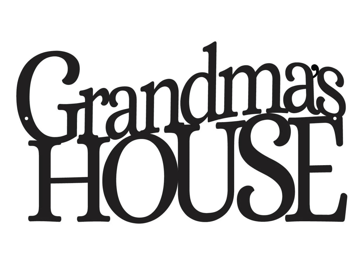 Grandma's House Metal Sign Black Metal Wall Decor Grandmother Gift Metal Sign Wall Deco - metal sign