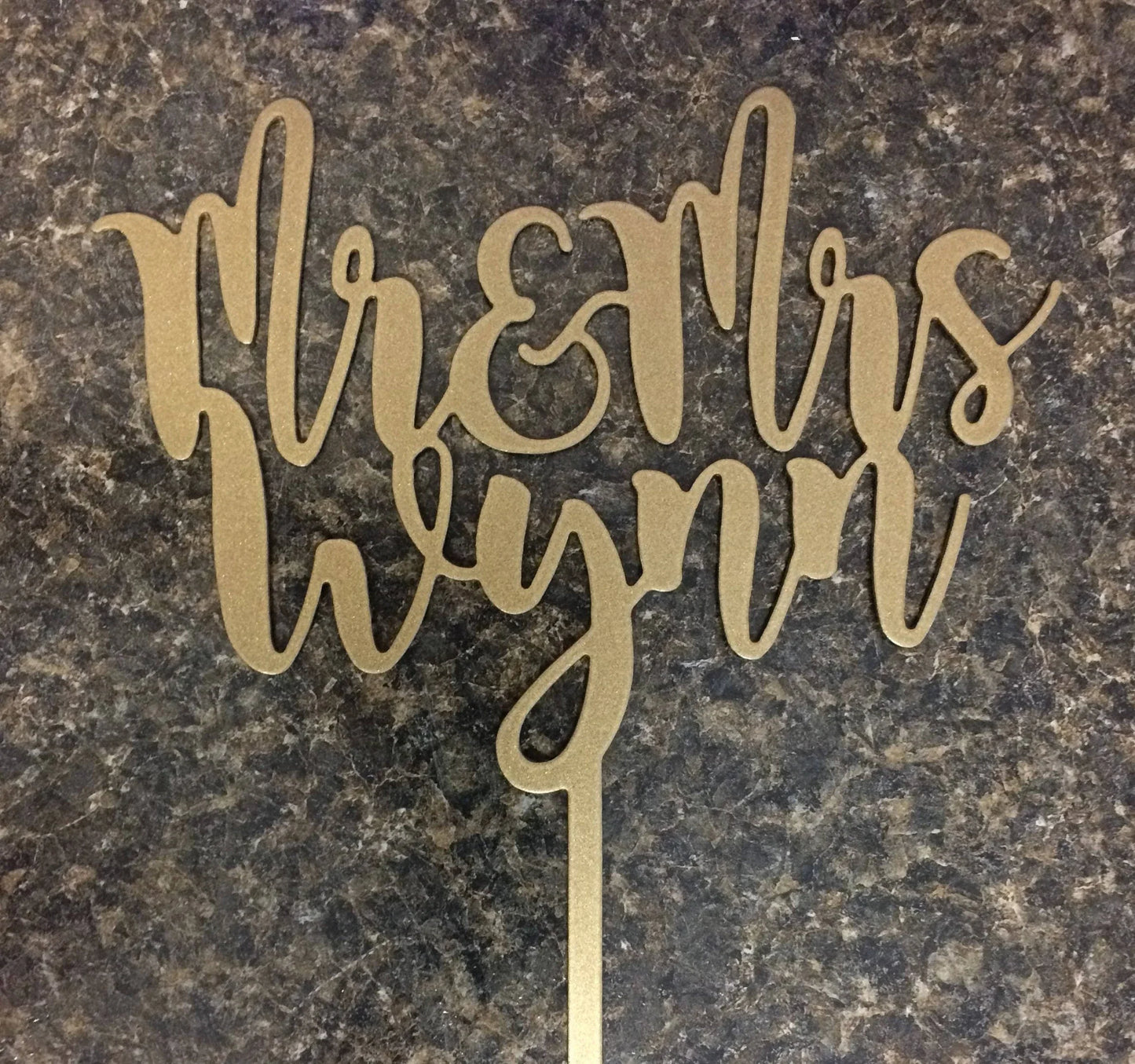 Made To Order Cake Topper Mr. & Mrs. Metal Approx 7 Metal Sign Cut Metal Sign Wall Metal Sign - 8 inches - metal sign