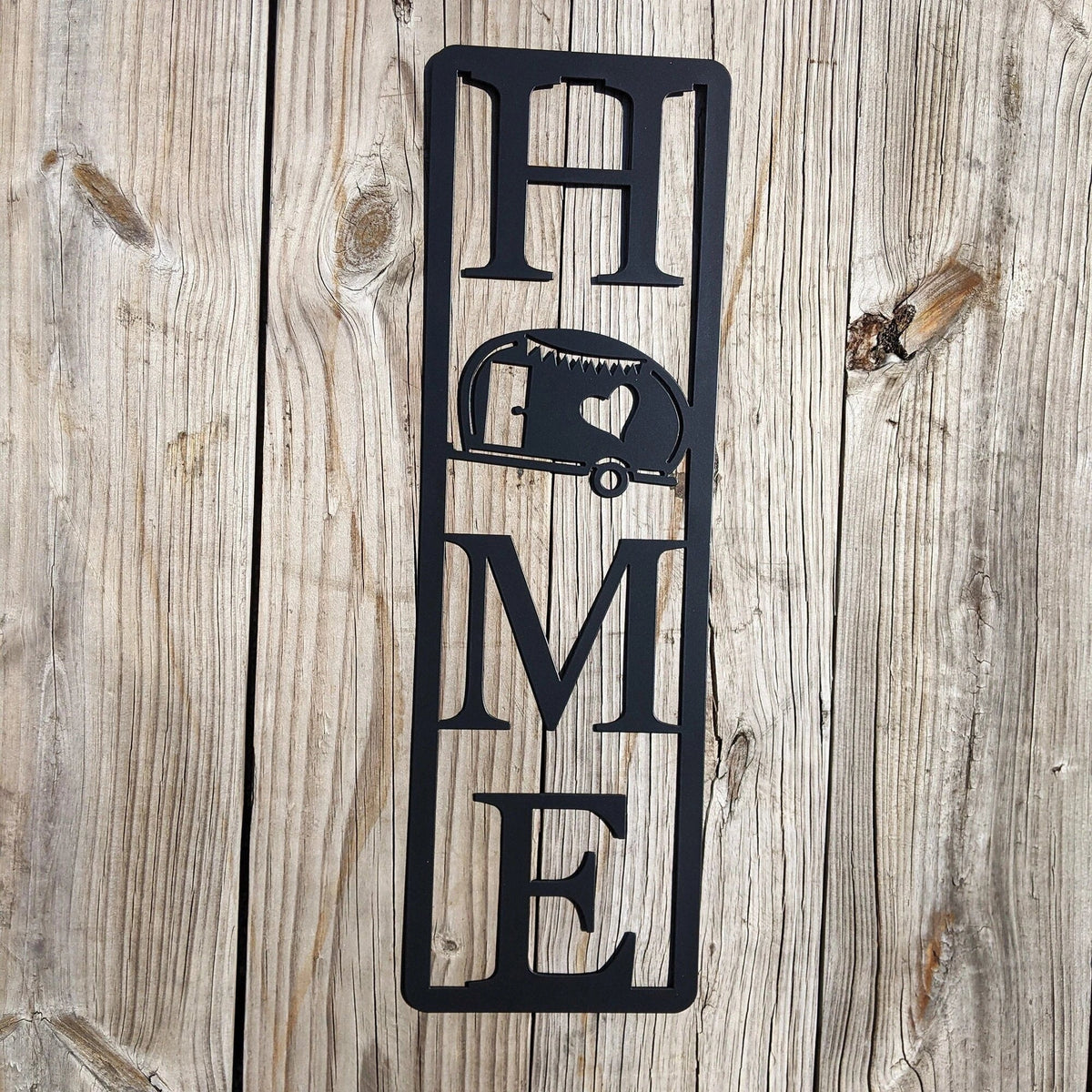 Home Sign Camper Style Cut Metal Sign Wall Metal Art - 8 inches - metal sign