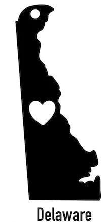 Delaware State Ornament Cut Metal Sign Wall Decor Metal Sign Metal Art - 8 inches - metal sign