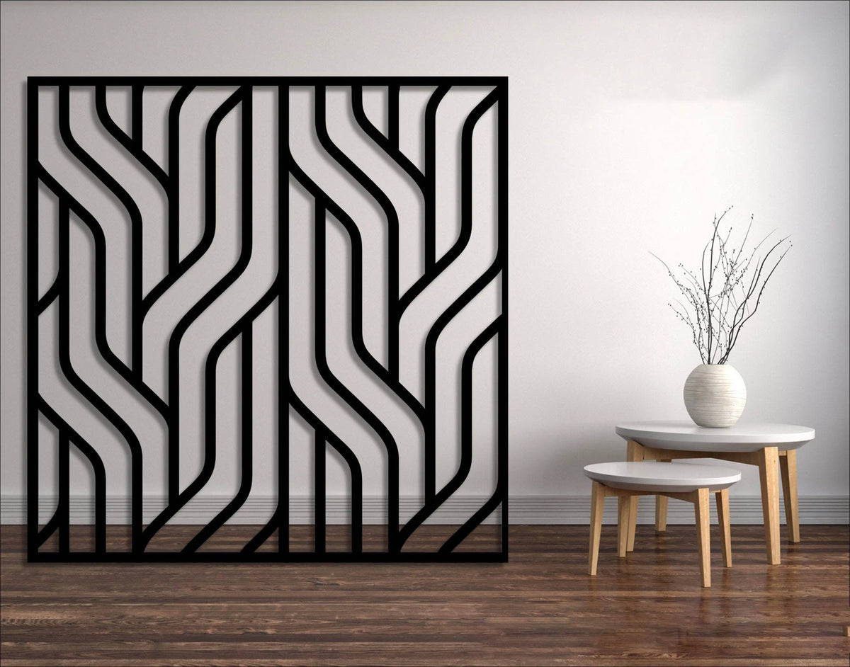 Metal Minimilist Decorative Panel Fence Privacy Screen Steel Panel Outdoor Or Indoor Dp25 - 8 inches - metal sign