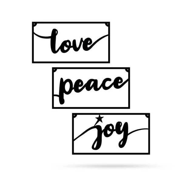 Warmest Wishes Trio Cut Metal Sign Metal House Sign - 8 inches - metal sign