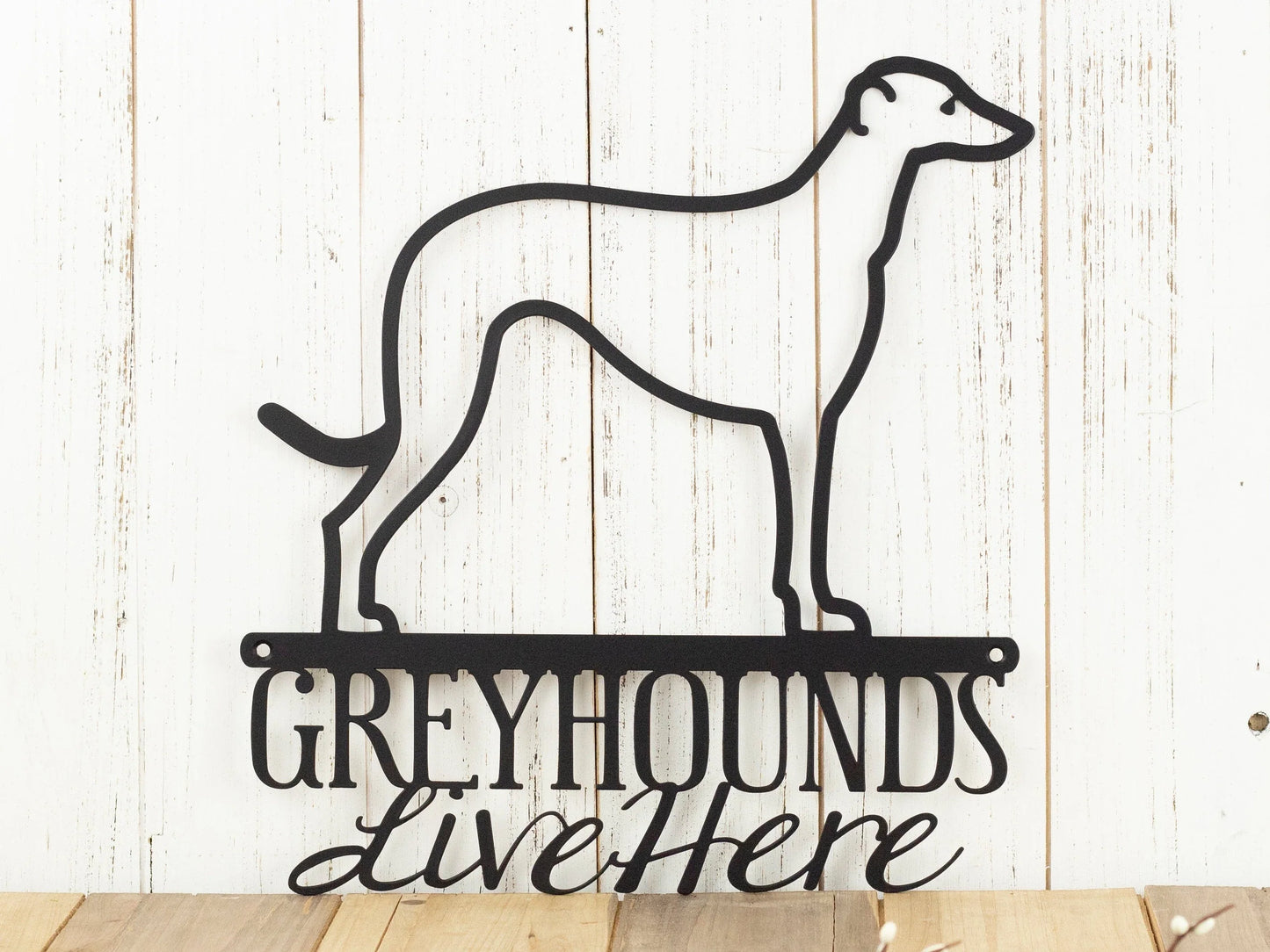 Greyhound Hound Dog Sign Metal Sign Wall Hanging Wall Decor Outdoor Sign Pet Lover Gift Sign - 8 inches - metal sign