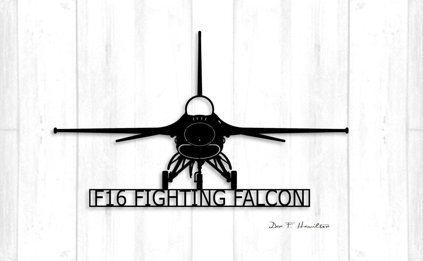 F16 Fighting Falcon Usaf Multirole Fighter Metal Sign Cut Metal Sign Wall Decor - 8 inches - metal sign