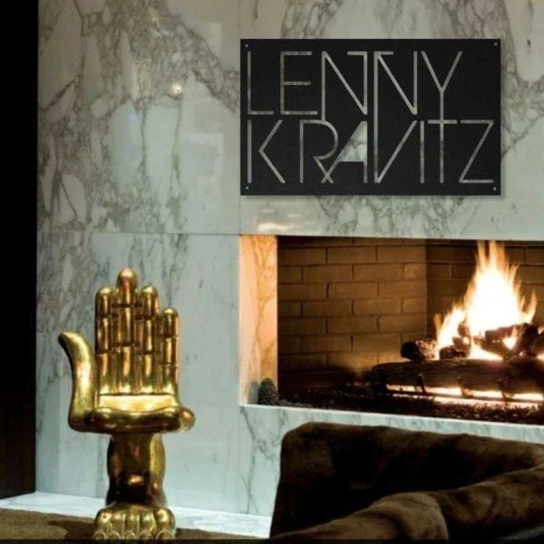 Lenny Kravitz Metal Wall Decor Cut Metal Sign Metal House Sign - 8 inches - metal sign