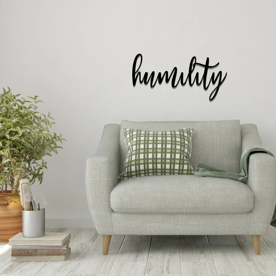 Humility Humility Metal Wall Decor Humility Metal Sign For Home Inspirational Housewarming Gift - 8 inches - metal sign