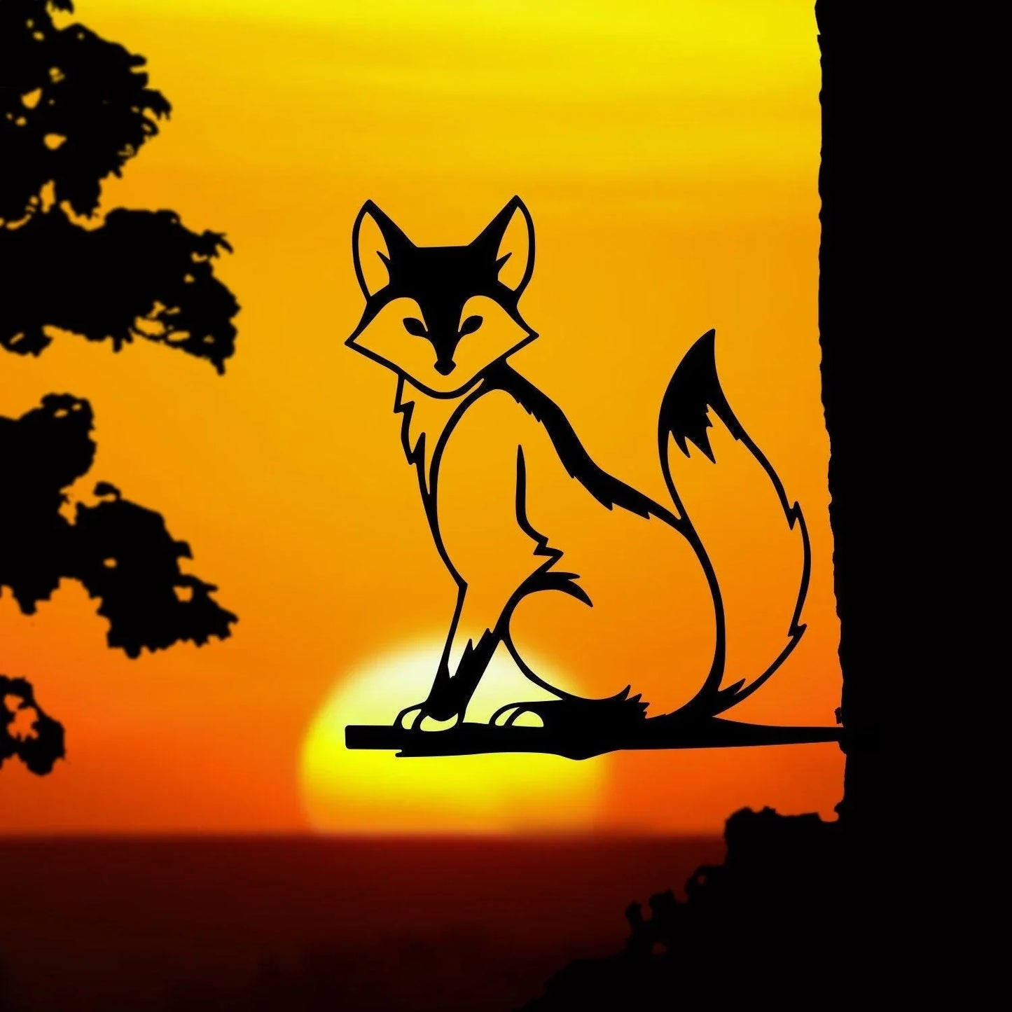 Sly As A Fox Metal Art Garden Signs Cut Metal Sign Metal House Sign - 8 inches - metal sign