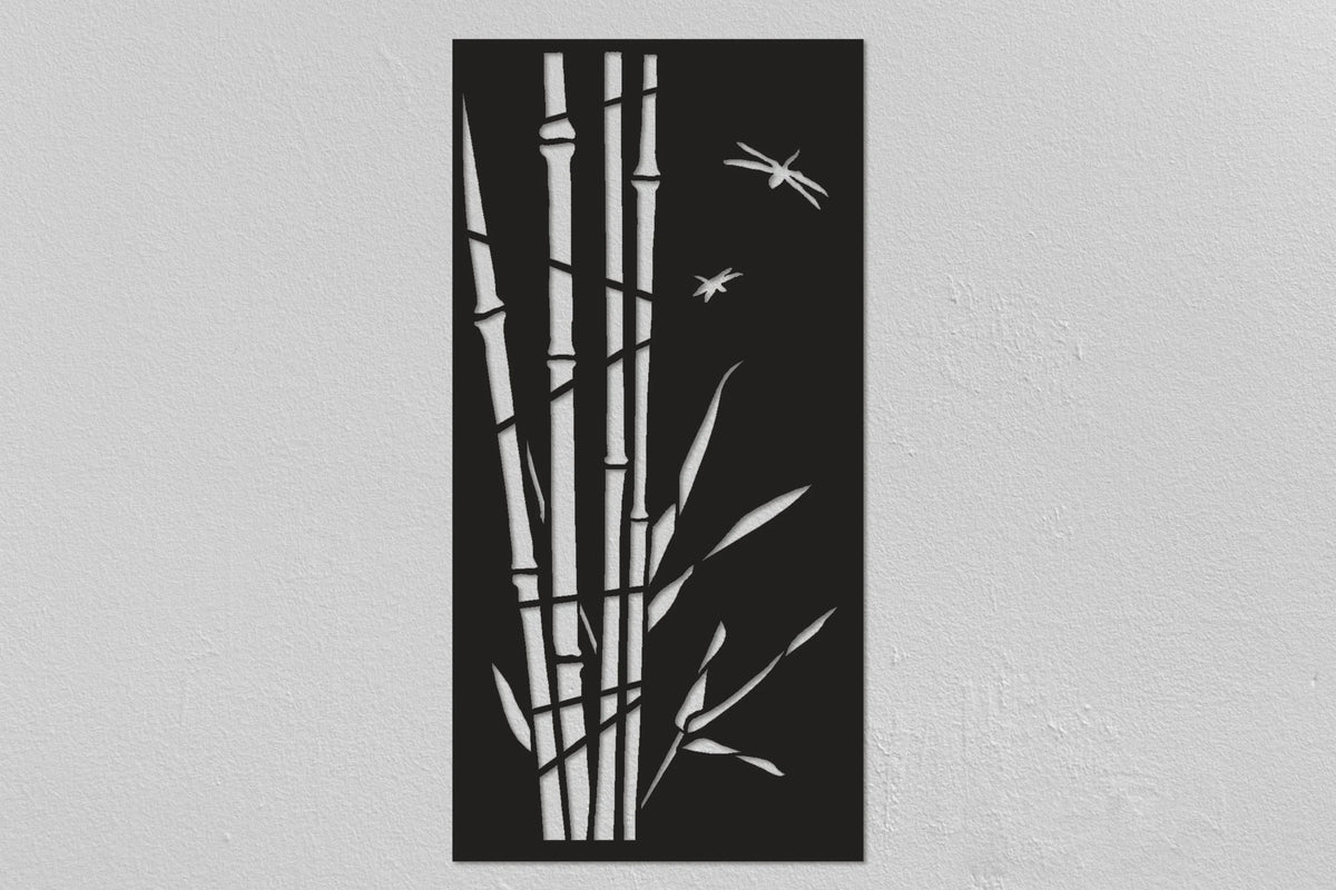 Bamboo Trees Design Christmas Gifts Forest Metal Poster Living Room Wall Decor Bedroom Wall Decor Metal Wall Hanging - 8 inches - metal sign