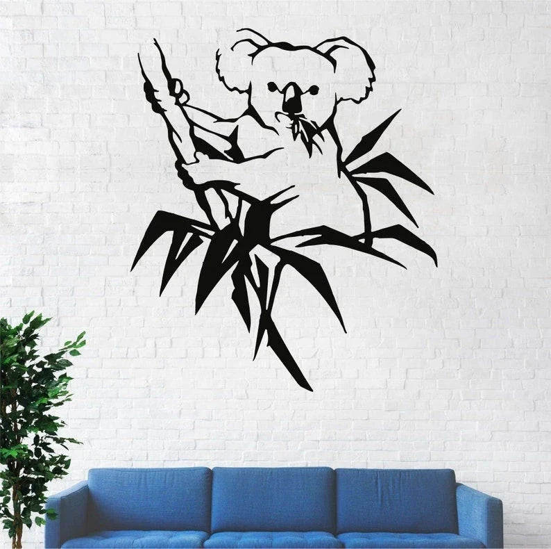 Metal Koala Bear Decor Interior Decoration Metal Sign Australian Bear Metal Wall Decoration Home Office Decor - 8 inches - metal sign