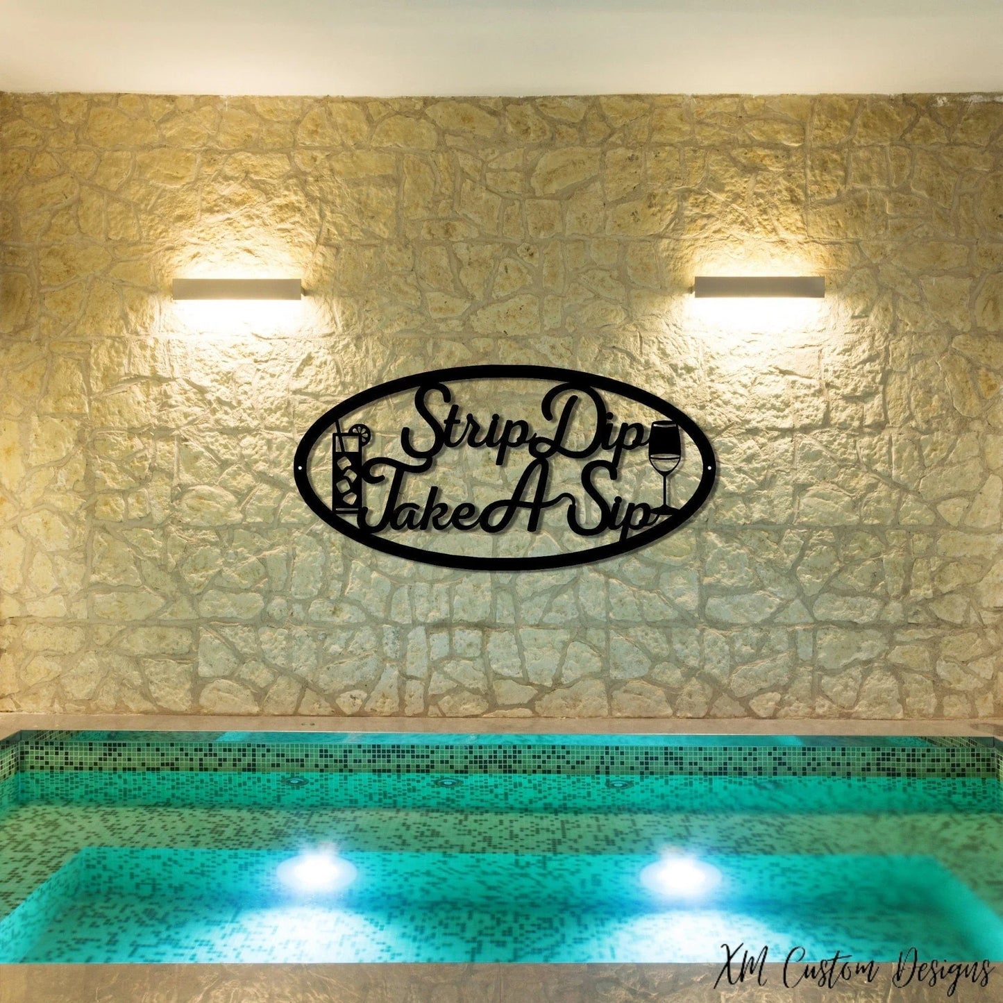 Hot Tub Metal Sign Pool Wall Decoration Outdoor Metal Decor Non Rust Metal Sign Bathroom Sign Decor Pool Bar Decor Funny Hot Tub Sign - 8 inches - metal sign