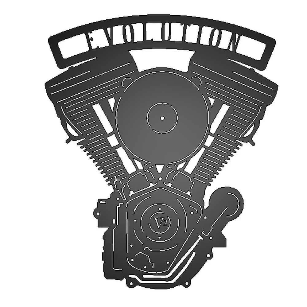 Evolution Engine Metal Garage Sign Biker Garage Steel Wall Sign Motorcyclist Gift Father's Day Gift - metal sign