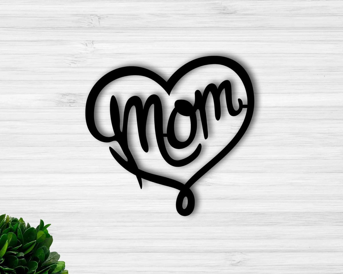 Valentines Day Sign Valentines Day Sign For Mom Mom Gift For Valentines Metal Mom Sign Heart Sign - 8 inches - metal sign