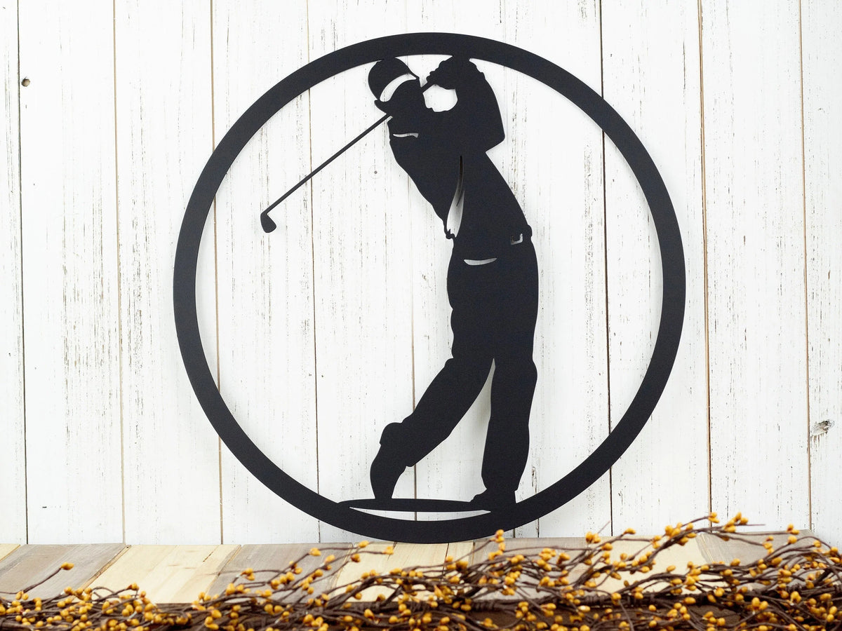 Golfer Golfer Gift Golf Gift Metal Wall Hanging Gift For Him Metal Wall Decor Metal Sign Outdoor - 8 inches - metal sign