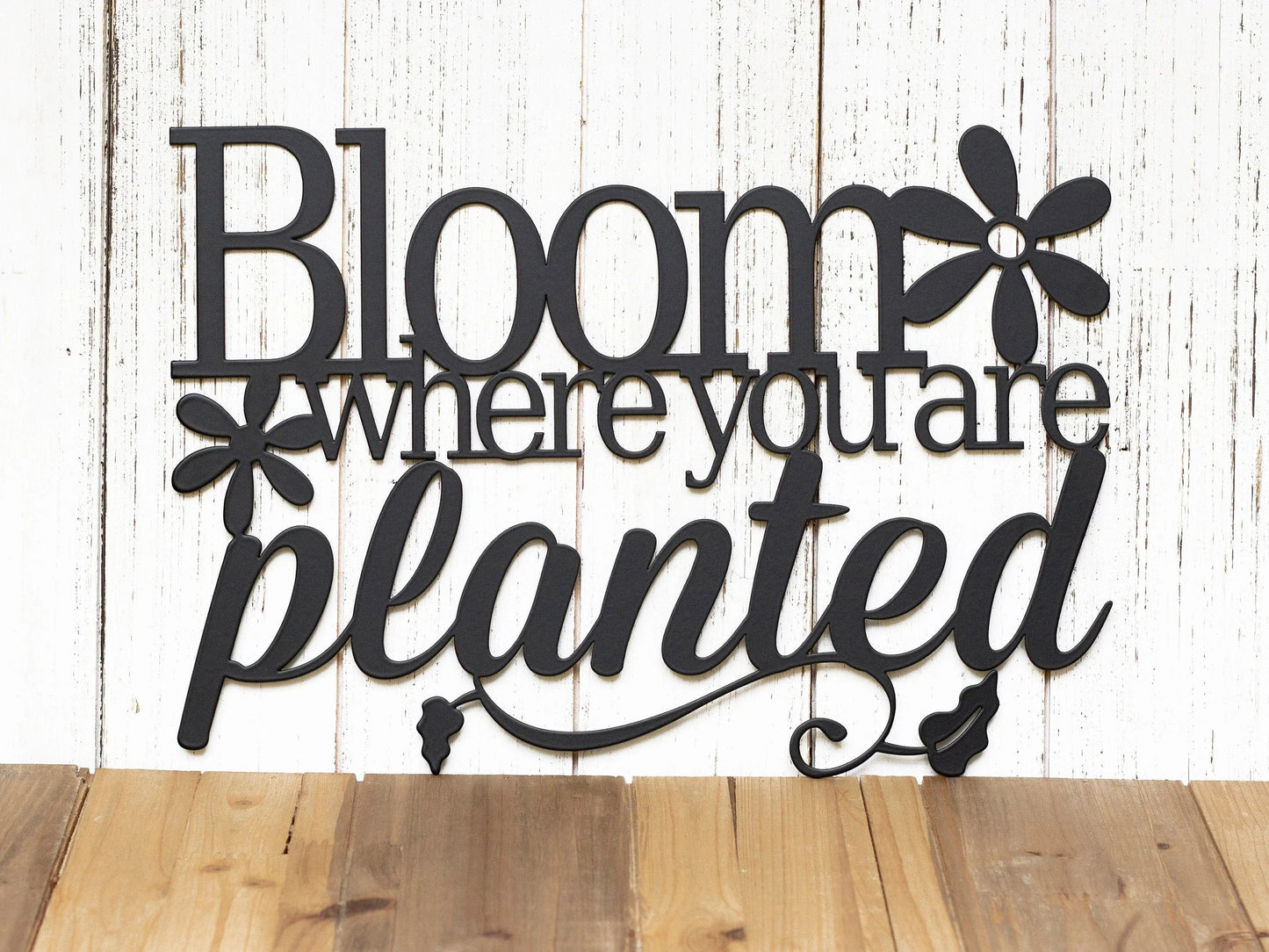 Bloom Where You Are Planted Metal Sign Garden Sign Garden Decor Outdoor Garden Sign Daisy Flower - 8 inches - metal sign