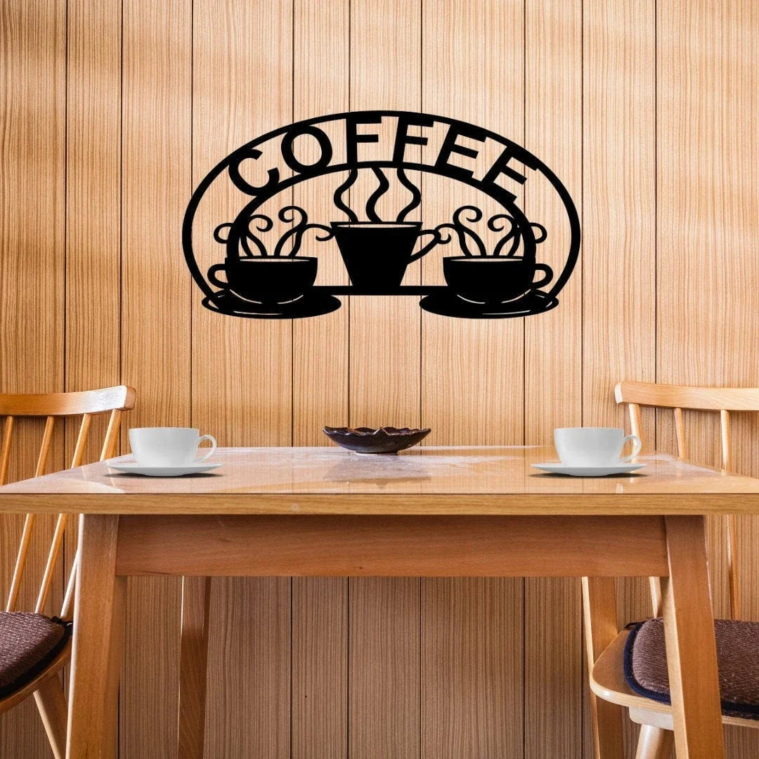 Coffee Sign Wall Decor Metal Sign Metal Art - 8 inches - metal sign