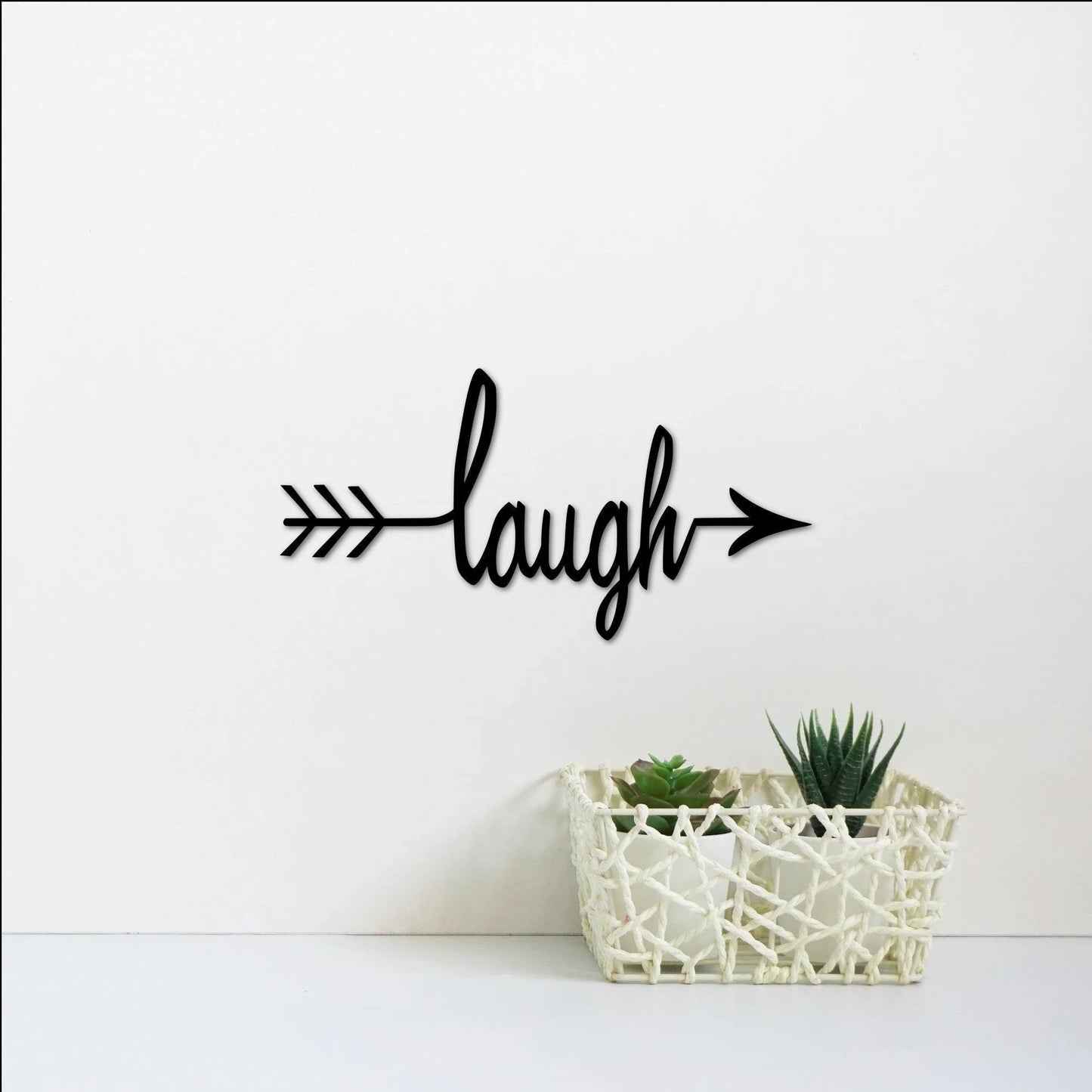 Laugh Arrow Sign Metal Word Art Metal Laugh Arrow Laugh Word Arrow Laugh Arrow With Words Rustic Arrow Decor Live Laugh Love - 8 inches - metal sign