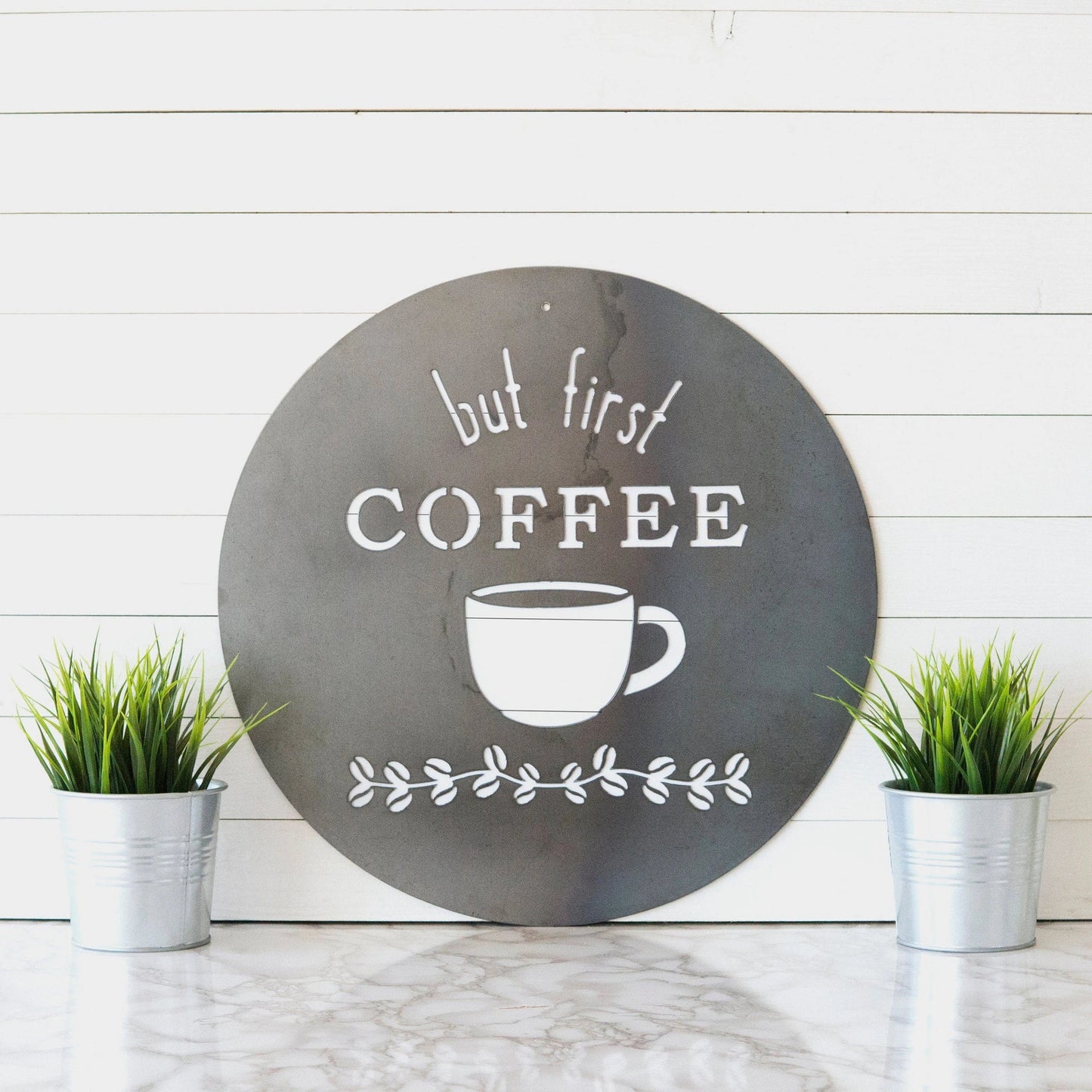 But First Coffee Sign Coffee Sign Coffee Bar Sign Kitchen Sign Metal Coffee Sign Coffee Station Sign Kitchen Decor Metal Sign - 8 inches - metal sign
