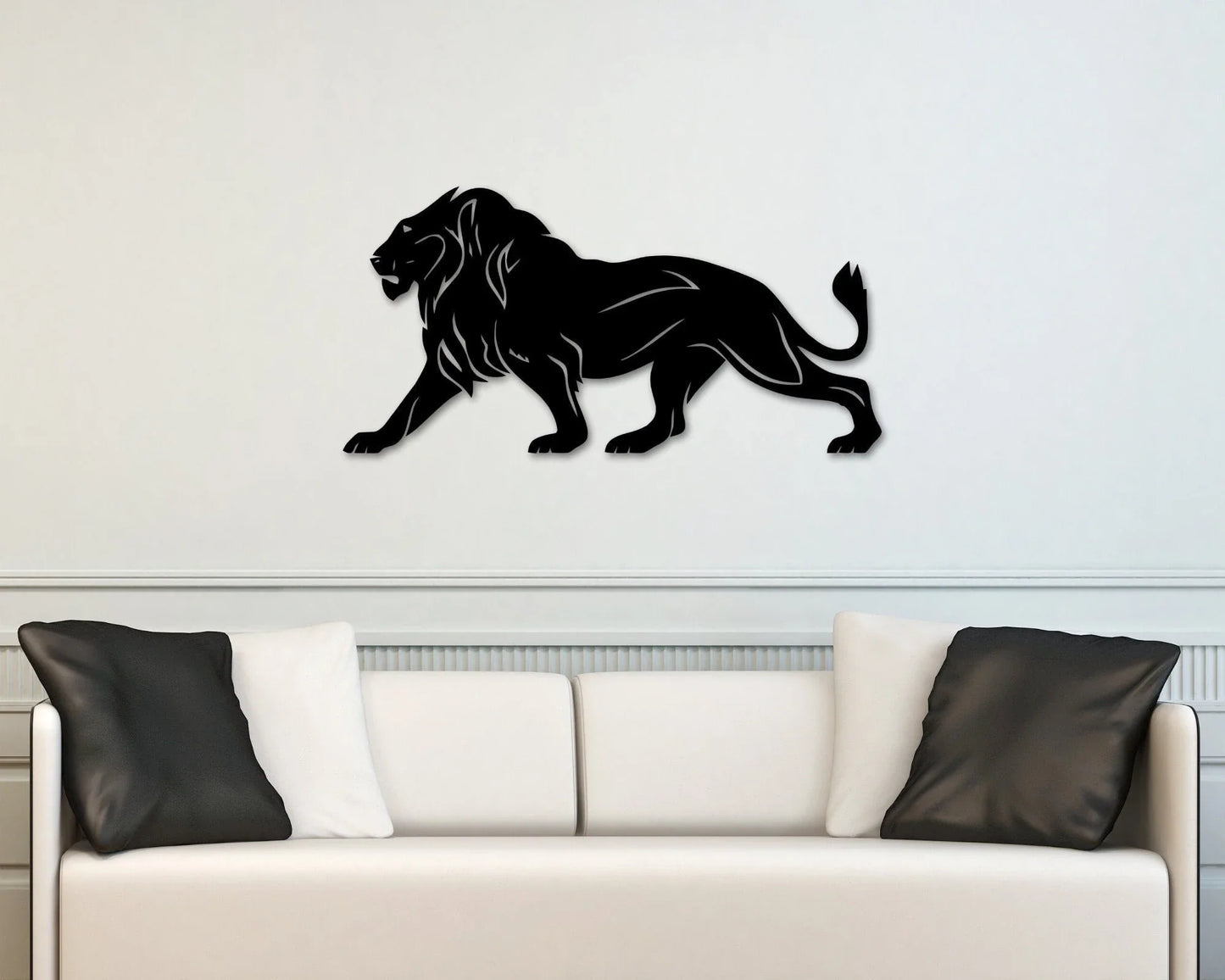 Lion Art Metal Lion Wall Decor Lion Sign Metal Lion Geometric Lion Wildlife Geometric Minimal List Sign - 8 inches - metal sign