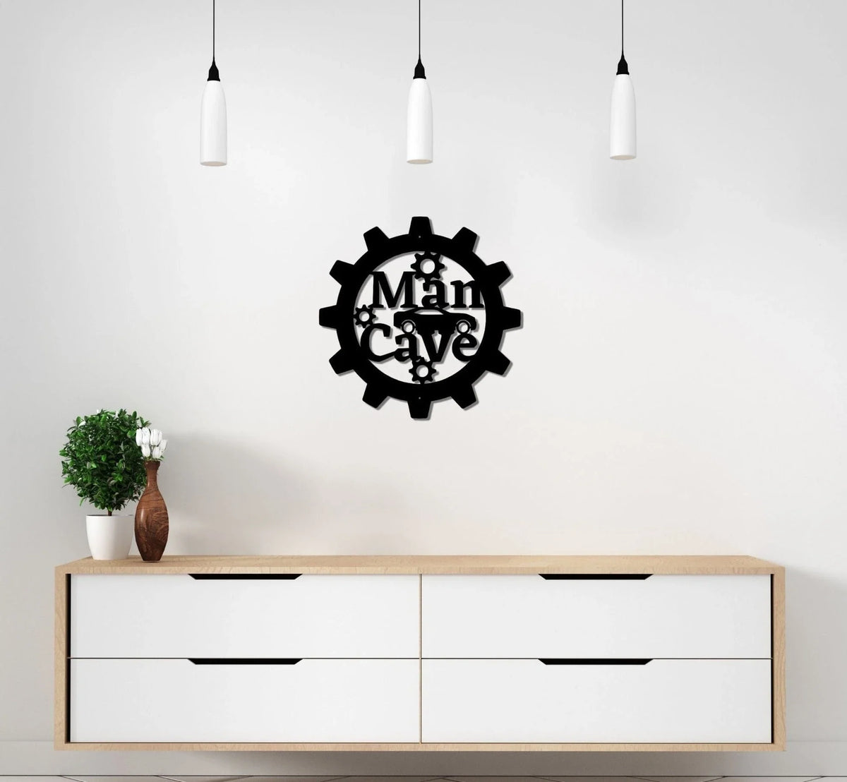 Mancave Metal Sign Gearhead Metal Sign Car Sign Decor Garage Wall Decoration Home Bar Decor Decoration Non Rust Sign - 8 inches - metal sign