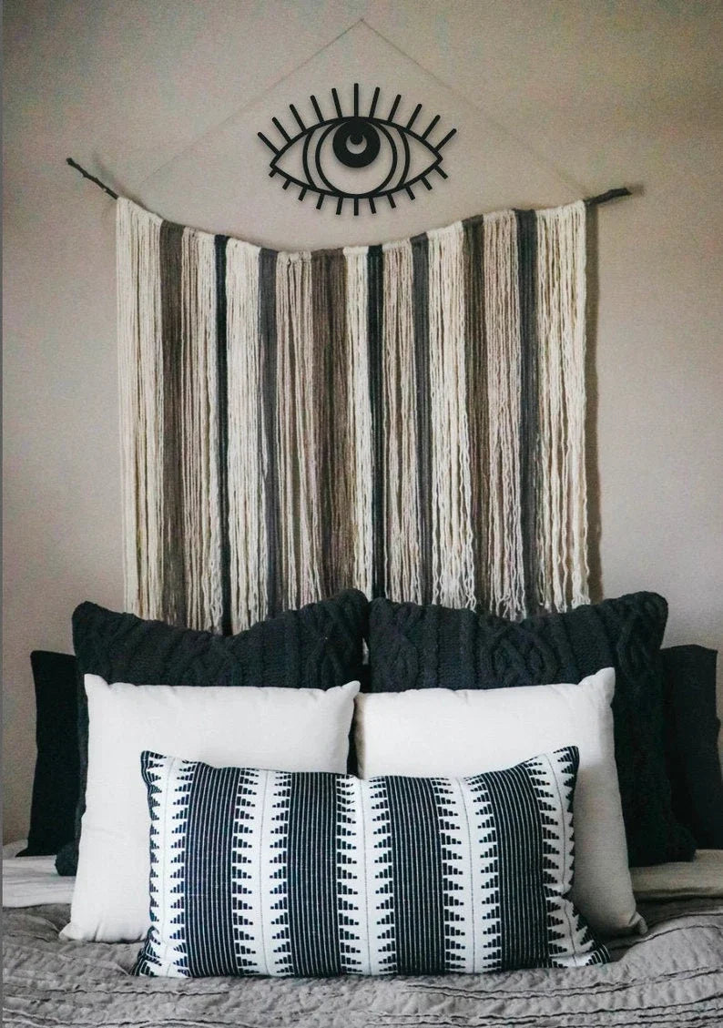 All seeing eye boho Bedroom decor best friend gift boho decor bohemian decor wall art friend gift bedroom wall art girlfriend - 8 inches - metal sign