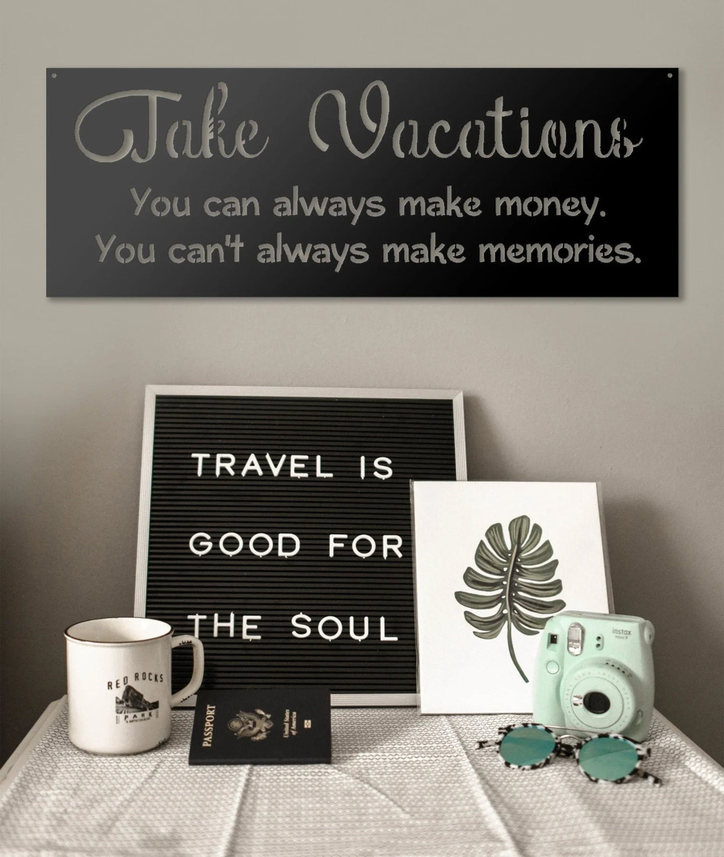 Couples Gift Travel Gifts For Couples Gifts For Travel Lovers Christmas Gifts Metal Signs - 8 inches - metal sign