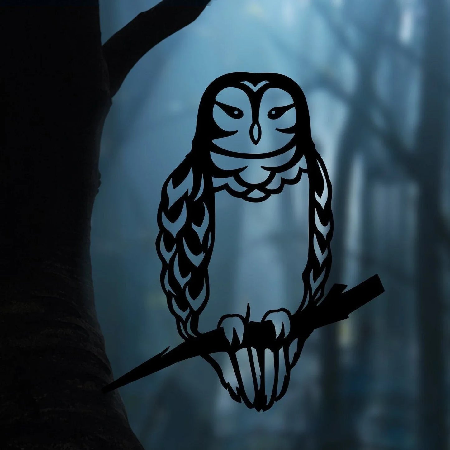 Owl Metal Art Garden Signs Cut Metal Sign Metal House Sign - 8 inches - metal sign