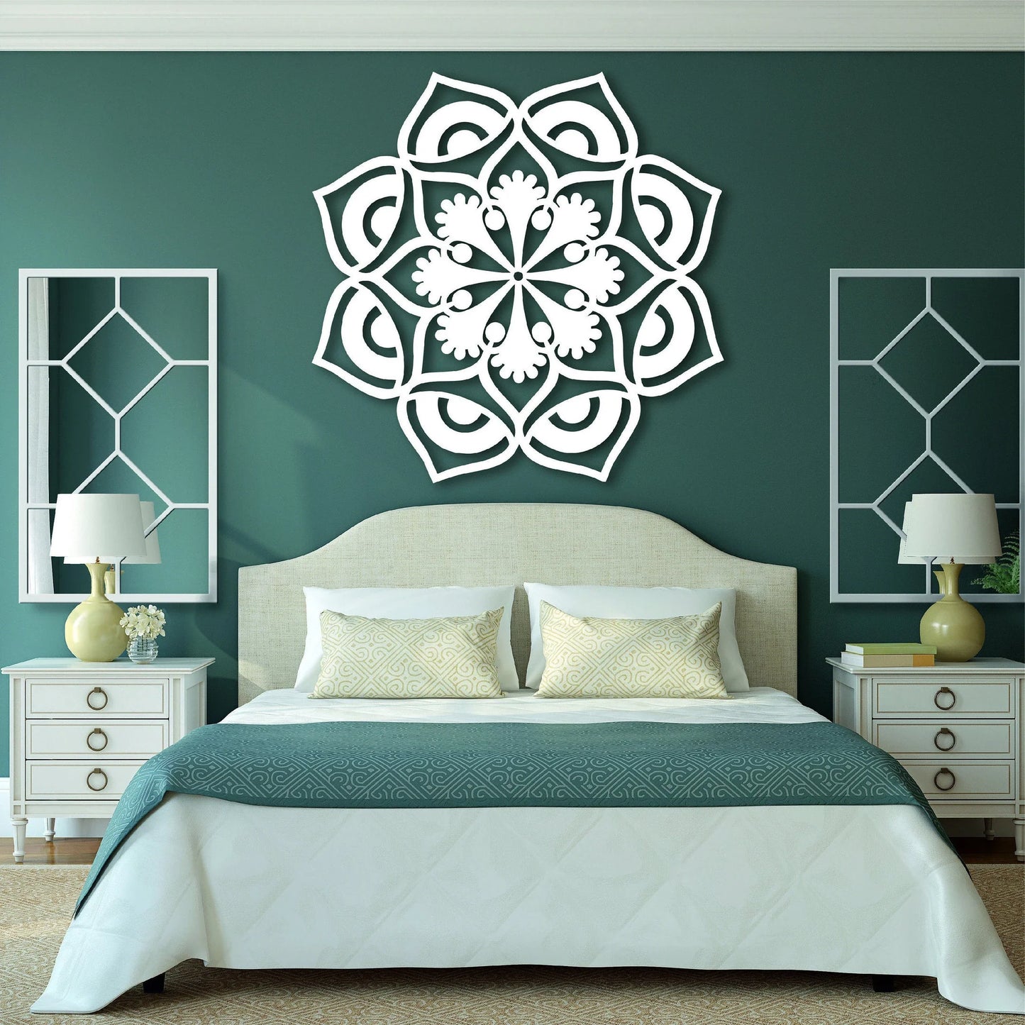Mandala Flower Metal Art Mandala Metal Art Flower Metal Art Metal Wall Decor Metal Sign Craftsman Metal Wall Hangings - 8 inches - metal sign