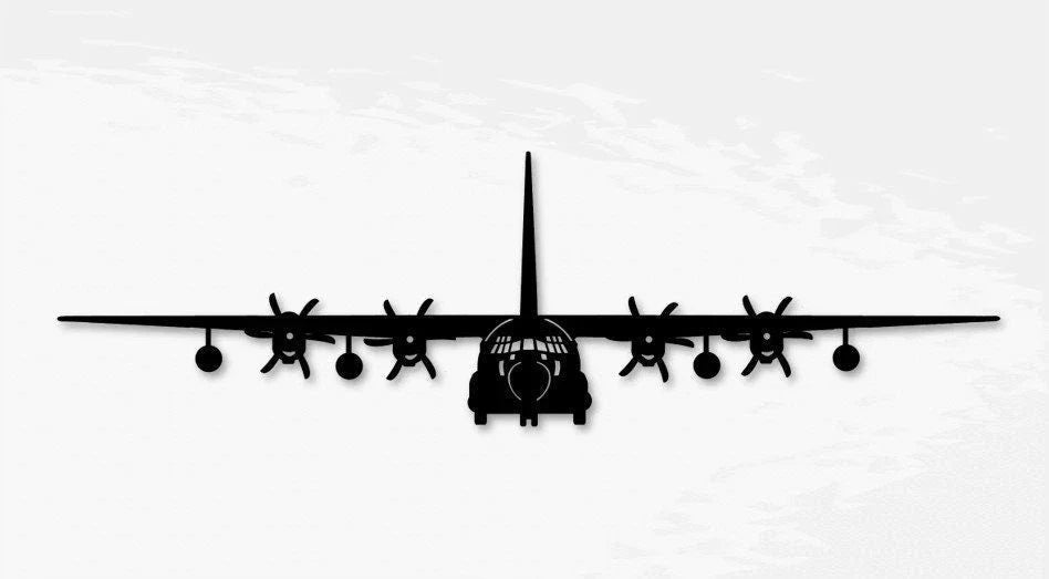 Kc130j Hercules 6blade Prop Aircraft Metal Sign Cut Metal Sign Wall Decor - 8 inches - metal sign