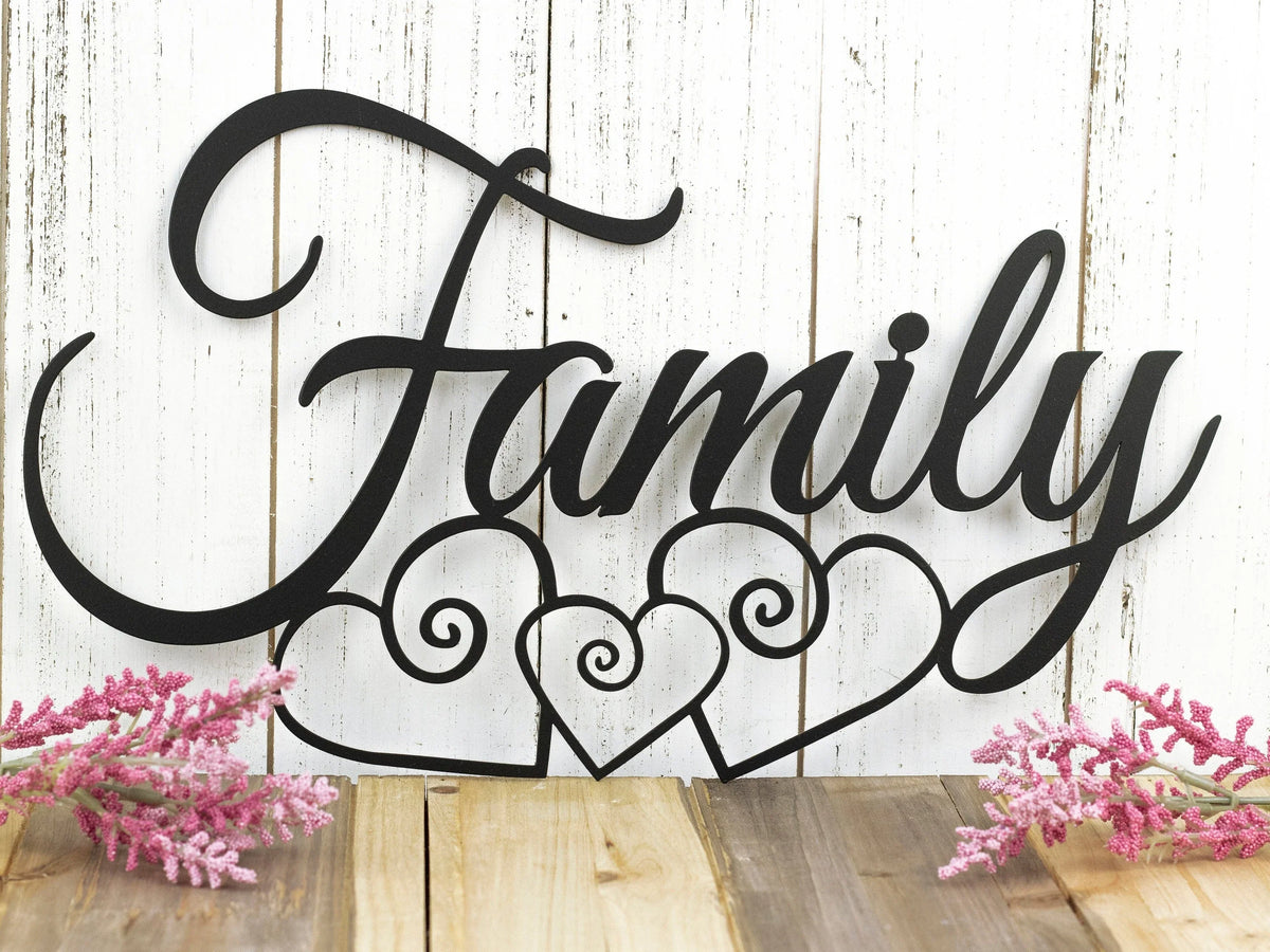 Metal Family Sign Metal Signs Hanging Metal Sign - 8 inches - metal sign