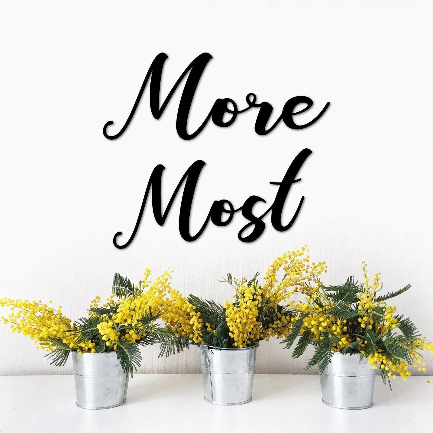More And Most Metal Signs Love You More Love You Most Word Art Master Bedroom Decor Script Font Words For The Wall - 8 inches - metal sign