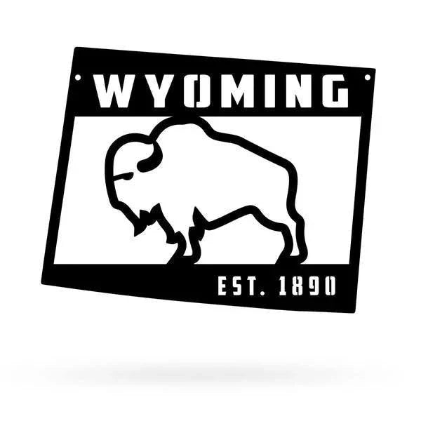 Wyoming State Metal Deeeecor Cut Metal Sign Metal House Sign - 8 inches - metal sign