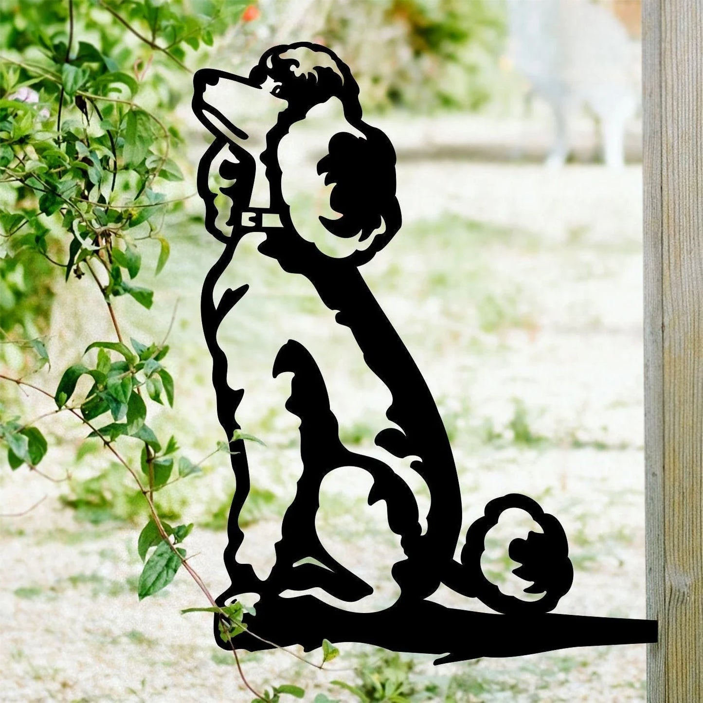 Poodle Puppy Love Metal Art Garden Signs Cut Metal Sign Metal House Sign - 8 inches - metal sign