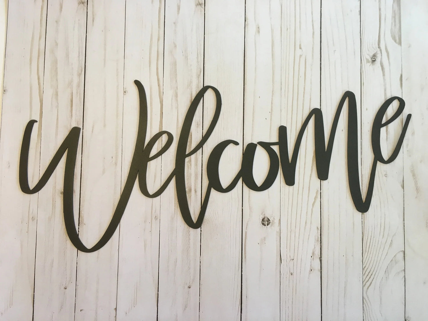 Welcome Metal Sign Metal Words Cut Metal Sign Wall Metal Art - 8 inches - metal sign