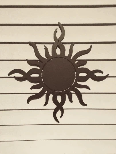 Garden Modern Sun Cut Metal Sign Metal House Sign - 8 inches - metal sign