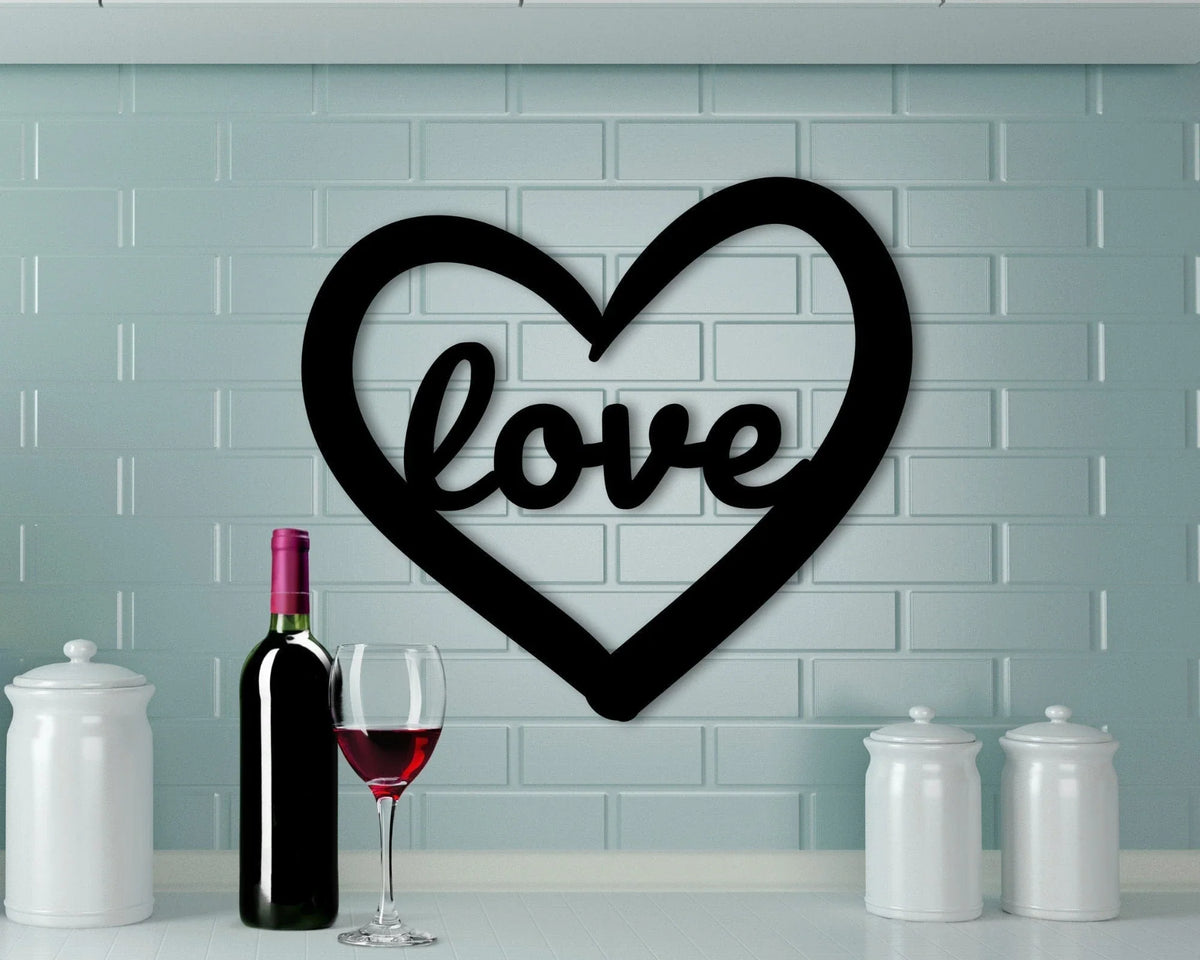 Metal Heart Wall Decor Valentines Day Decor Heart Heart Metal Sign Valentines Decor Valentines Metal Sign Wall Decor - 8 inches - metal sign