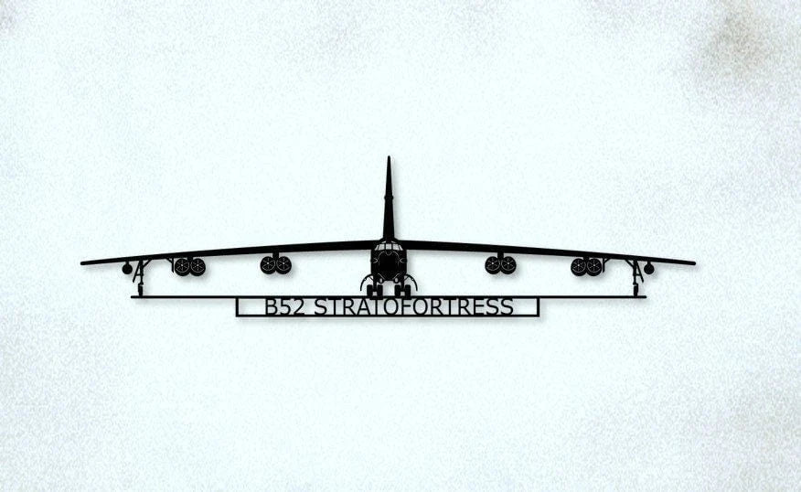 B52 Stratofortress American Strategic Bomber Aircraft Metal Sign Cut Metal Sign Wall Decor - 8 inches - metal sign