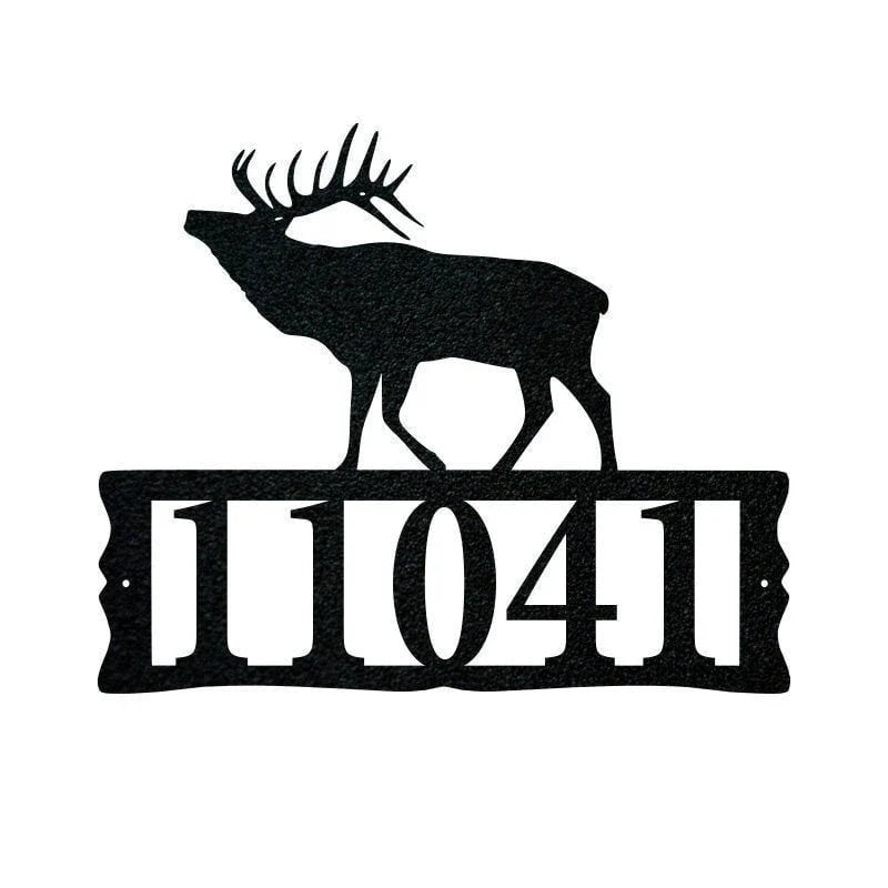 Elk Metal Address Plaque For House Address Number Metal Address Sign House Numbers Front Porch Address - 12 inches - metal sign