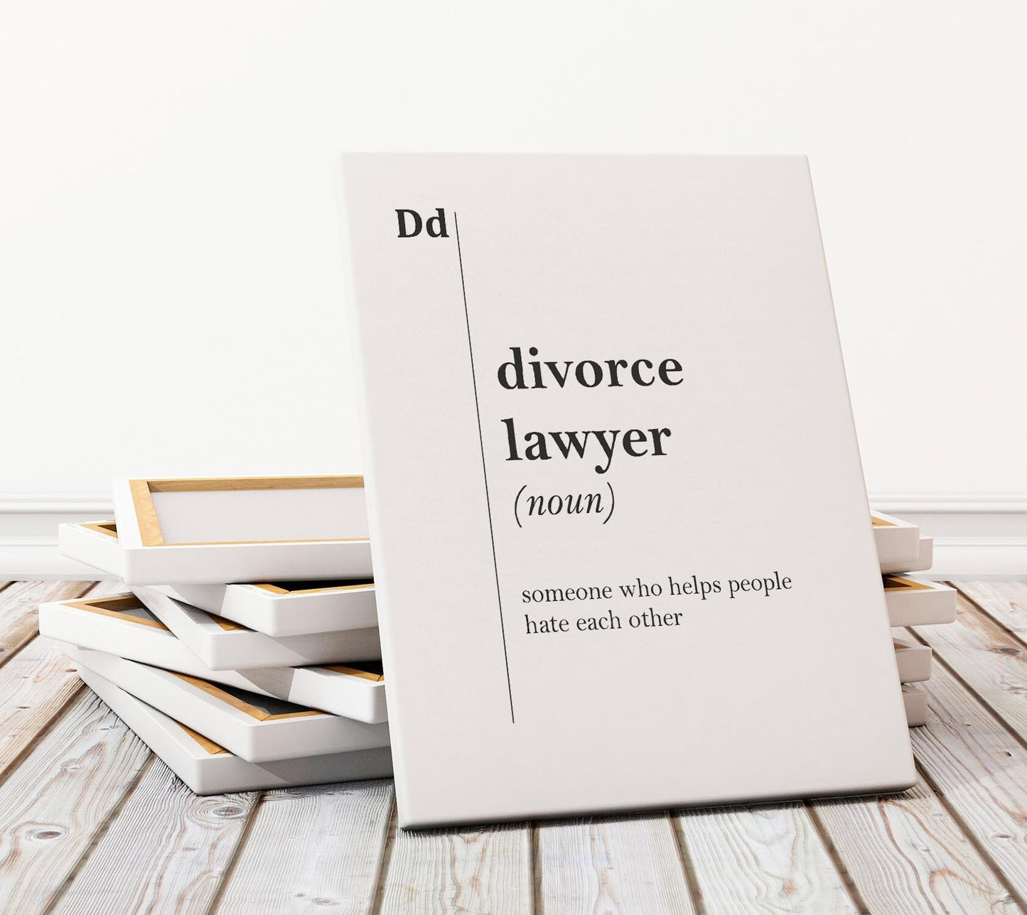 Divorce Lawyer Canvas Print – Framed Gallery Wrapped Cotton Canvas Art, Ready to Hang