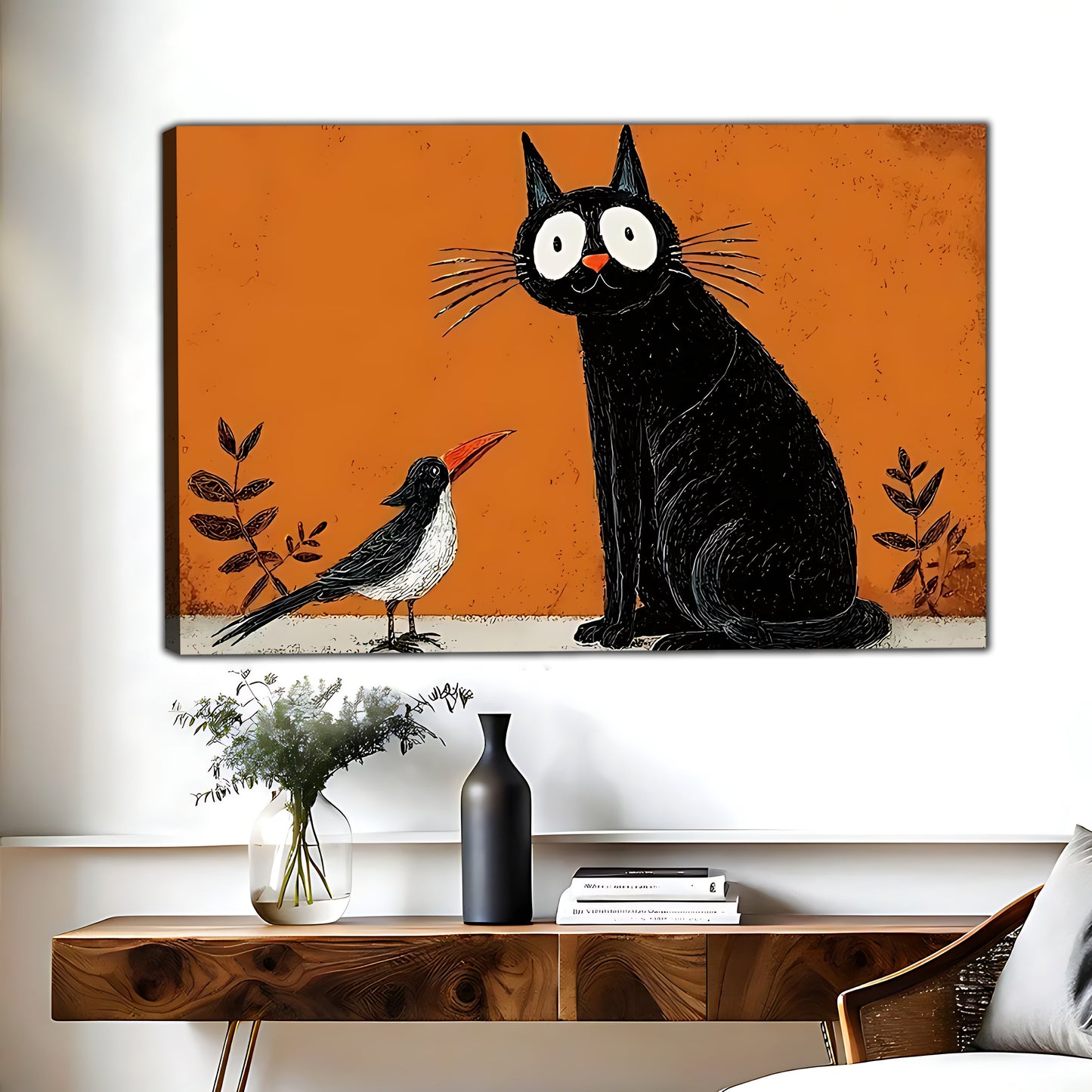 W464 Natural Wood Grain Canvas Decorative Painting – Abstract Art | Ideal for Living Rooms and Offices