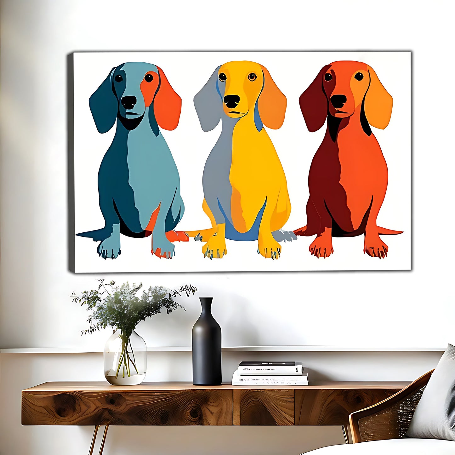 W470 Natural Wood Grain Canvas Decorative Painting – Abstract Art | Ideal for Living Rooms and Offices