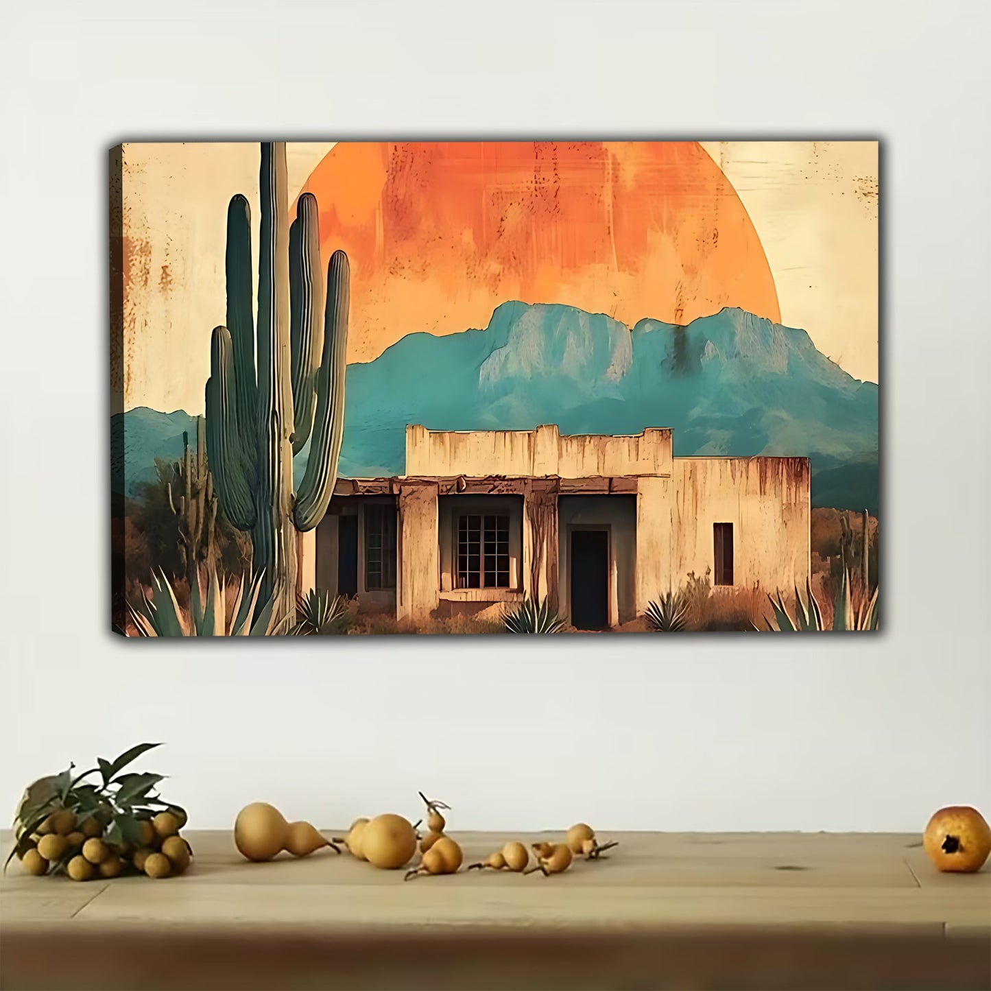 W477 Natural Wood Grain Canvas Decorative Painting – Abstract Art | Ideal for Living Rooms and Offices