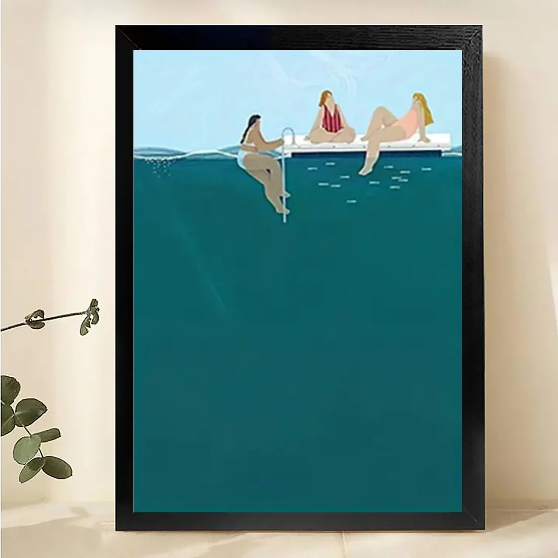 W068 Natural Wood Canvas – Abstract Art | Perfect for Living Room & Office